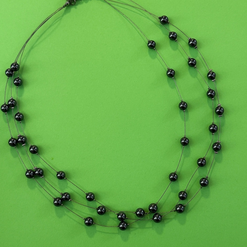 Beaded Multilayer Necklace - Beads on Wire